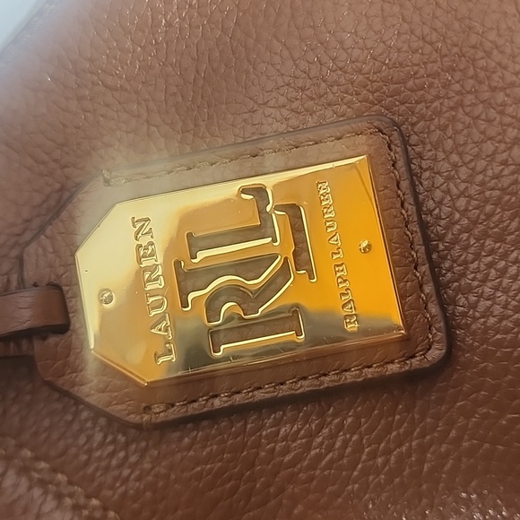 Lauren Ralph Lauren Leather Brown Fringe Crossbody Hobo Saddle Shoulder Bag - Picture 2 of 12